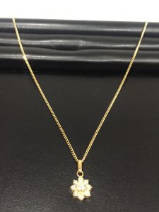 フローラル ダイヤモンド ネックレス