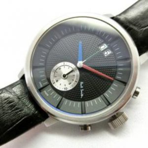 ポールスミスブラック革ベルト時計