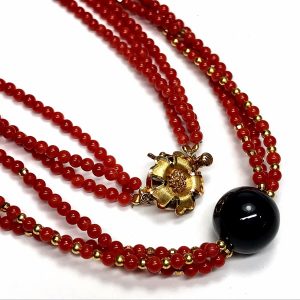 K14黒珊瑚ネックレス