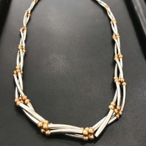 プラチナ850、18金コンビネックレス