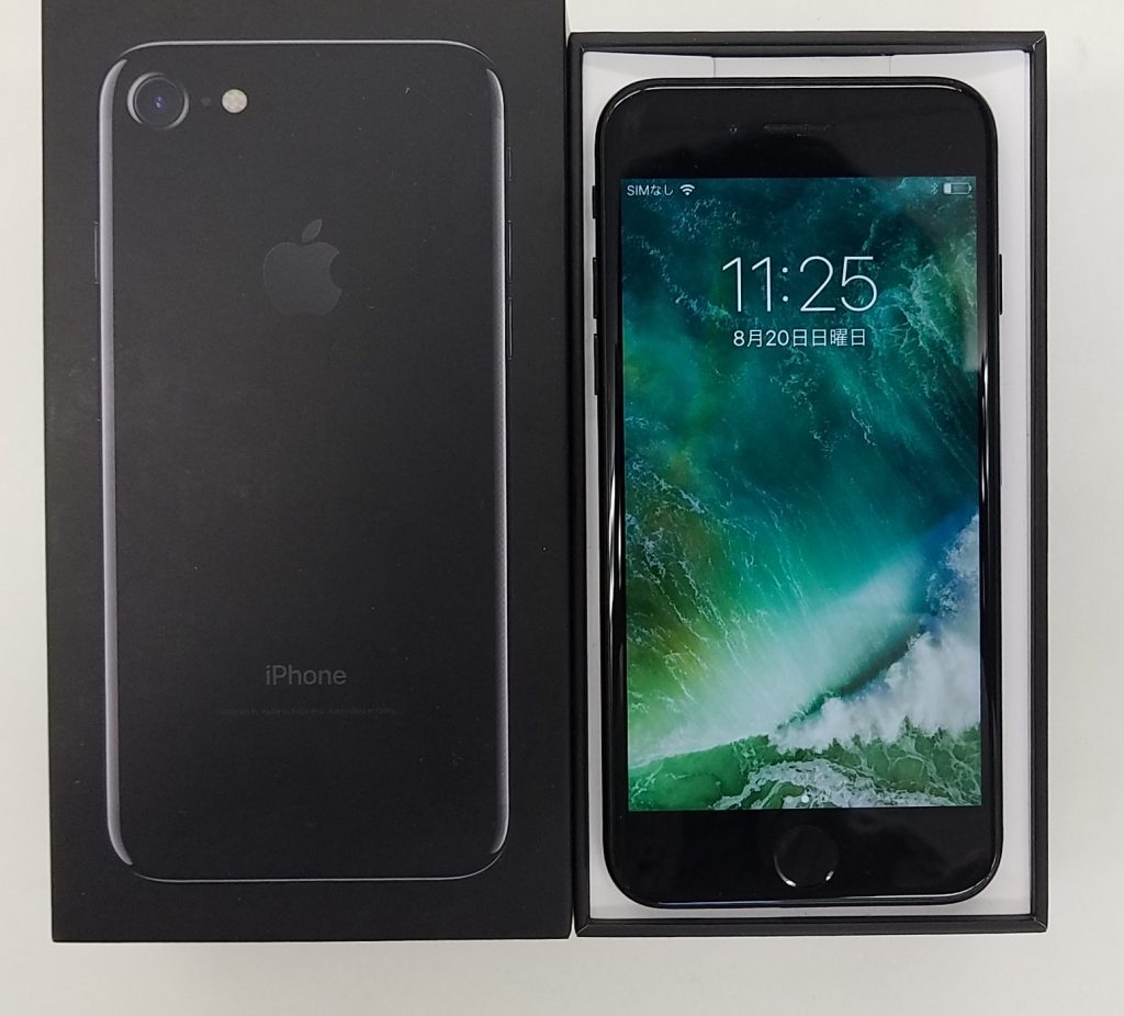 iPhone7 128GB ジェットブラック iPhoneケースセット-