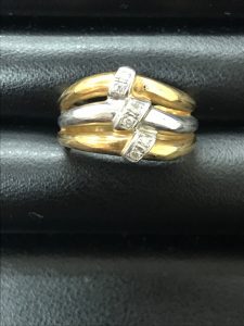 PT900/k18コンビダイヤリング