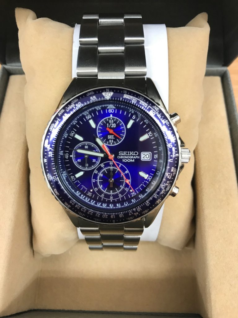 美品】SEIKO セイコー クロノグラフ 100M (電池切れ) - 腕時計(アナログ)