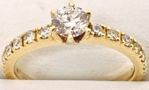 K18リング ダイヤ0.3ct