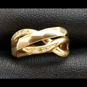 メレ付き K18リング