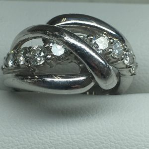 メレダイヤ付Pt900リング