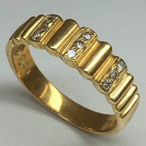 K18 メレダイヤ付リング