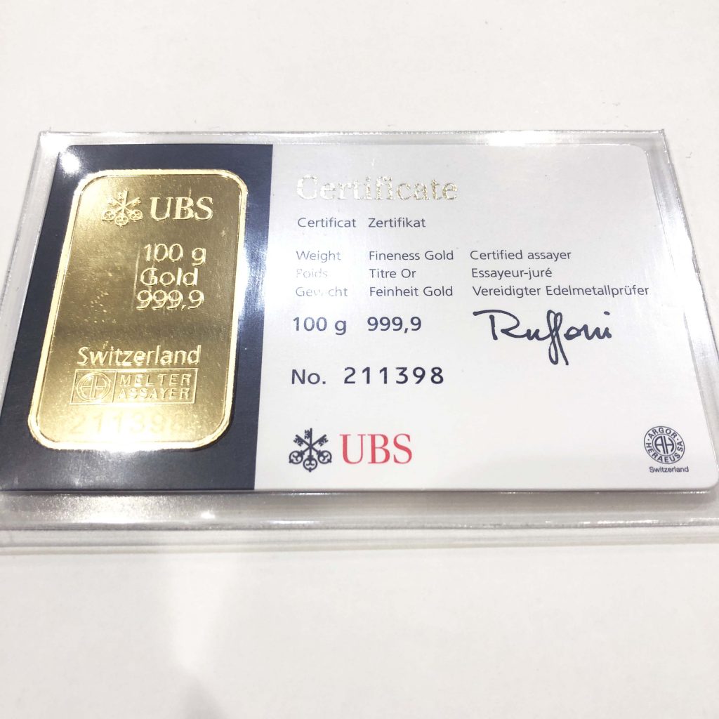 純金インゴット　100g