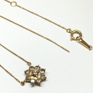 K18 メレダイヤ付 ちぎれたネックレス