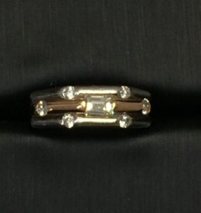 PT900/K18コンビダイヤモンドリング