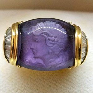 Wallace Chan K18 アメジスト×ダイヤモンド0.55ct リング