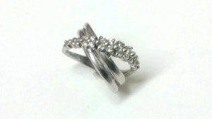 K18WG リング メレダイヤ 0.10ct