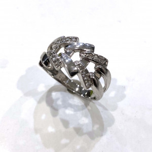 K18 メレダイヤデザインリング