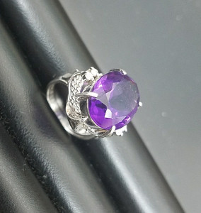 Pt900アメジストリング