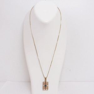 アレキサンドライト K18WG ネックレス