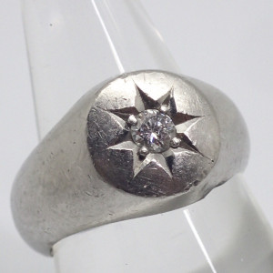 Pt850ダイヤモンドリング 0.19ct