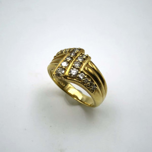 K18 メレダイヤ デザインリング