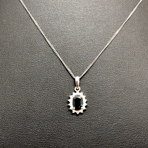 pt850 サファイア メレダイヤ ネックレス