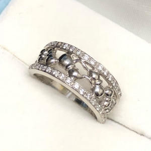 Pt900メレダイヤ付きリング