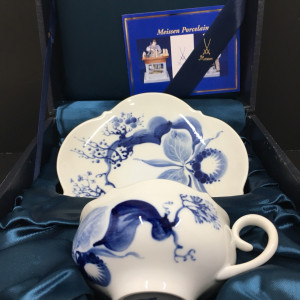 Meissen マイセン ブルーオーキッド ティーカップ&ソーサー