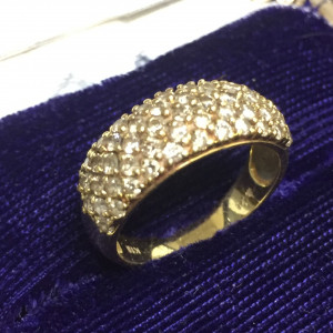 K18リング メレダイヤ0.93ct