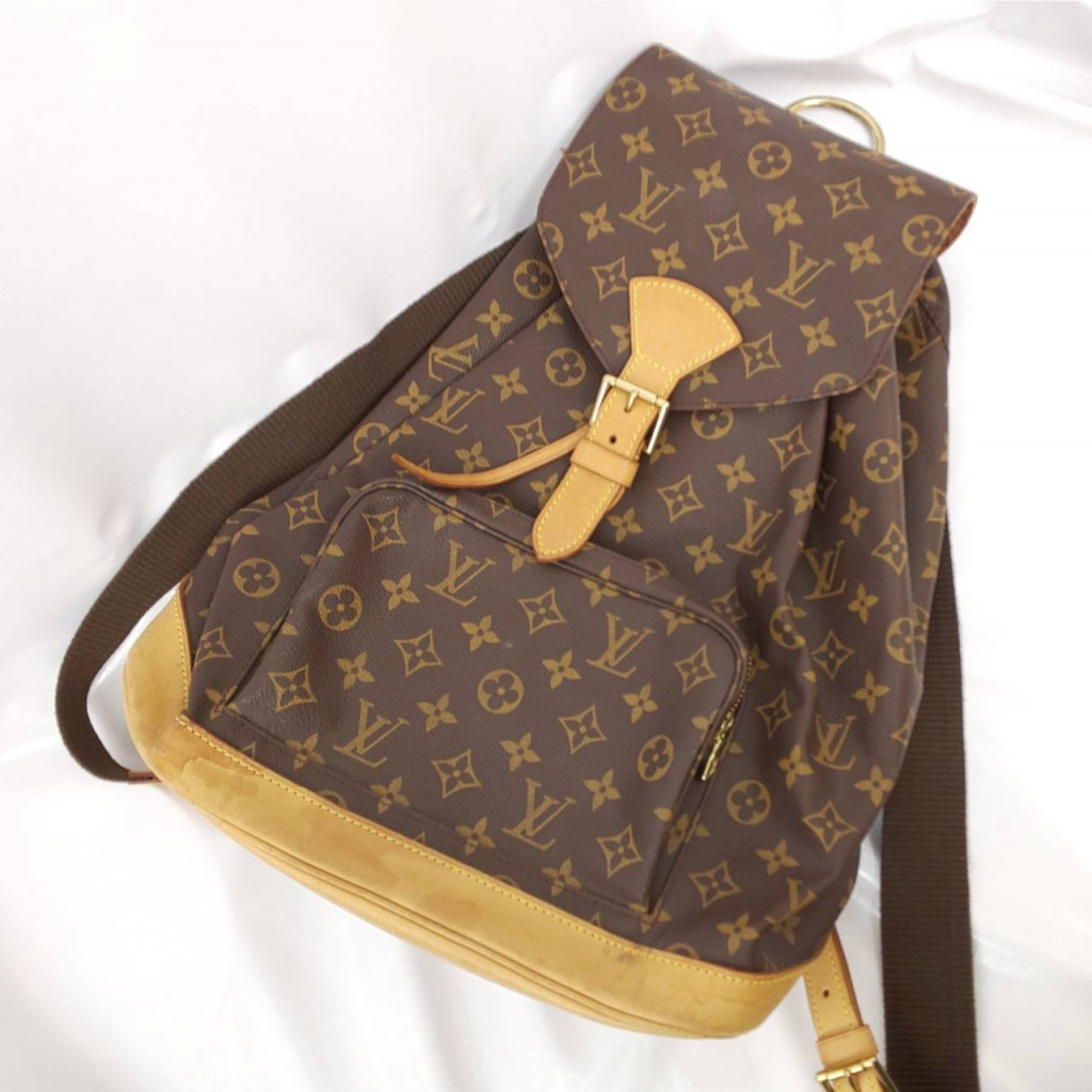 限定品 ピンク- LOUIS VUITTON レザー ルイヴィトン モンスリGM 