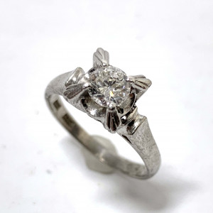 Pt850 ダイヤモンド(0.4ct)リング