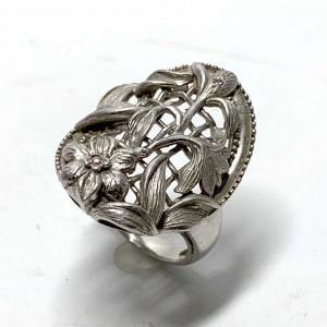 Pt900 メレダイヤ (0.03ct）リング