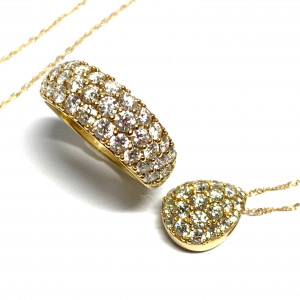 K18 メレダイヤ (1ct,0.5ct)リング・ネックレス
