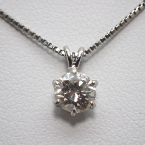 Pt850 ダイヤモンドネックレス 0.44ct
