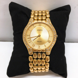 JUVENIA 18K メレダイヤ0.52ct付 金無垢腕時計