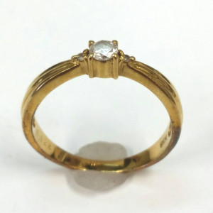 K18 メレダイヤ 0.1ct リング