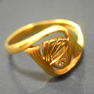 K18 リング メレダイヤ0.02ct