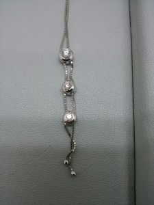 TASAKI ダイヤ付きK18WGネックレス
