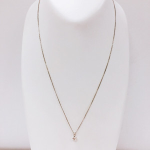 Pt900 ダイヤモンド(0.321ct)付ネックレス