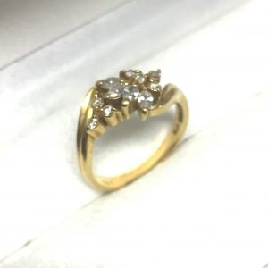 K18の指輪メレダイヤモンド0.3ct