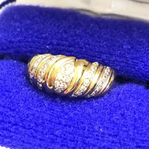 K18リング0.35ctメレダイヤ