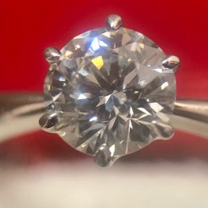 Pt900  1.0ct ダイヤモンドリング