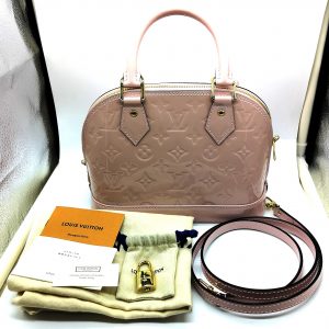 LOUIS VUITTON アルマ ヴェルニ 付属品有 ルイヴィトン ハンドバッグ ピンク レディース