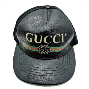 GUCCI キャップ グッチ ウェビング レザー ロゴマーク レディース
