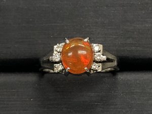 プラチナオパールダイヤリング