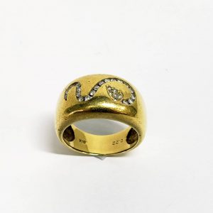 K18 メレダイヤ付 リング