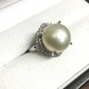 パールメレダイヤモンドPt900リング