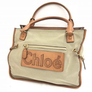 Chloe(クロエ) キャンバス・レザー ハンドバッグ レディース 保存袋付き