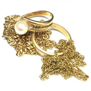 K18指輪ネックレス