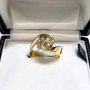 K18　メレダイヤ付リング