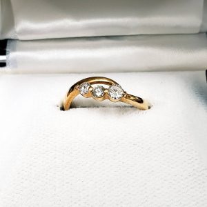 K18 ダイヤ付リング