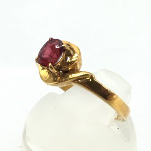 K18　レッドスピネル0.3ct　リング
