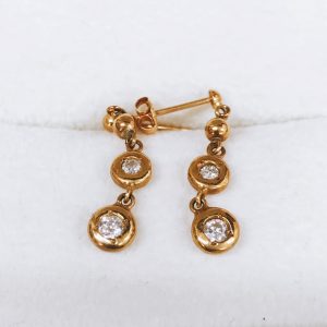 K18 ダイヤモンド0.11ct付 ピアス