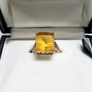 Pt850 シトリン付 リング